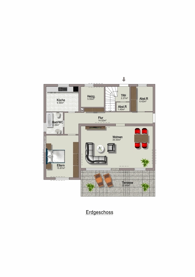 Grundriss EG Zweifamilienhaus Reinheim