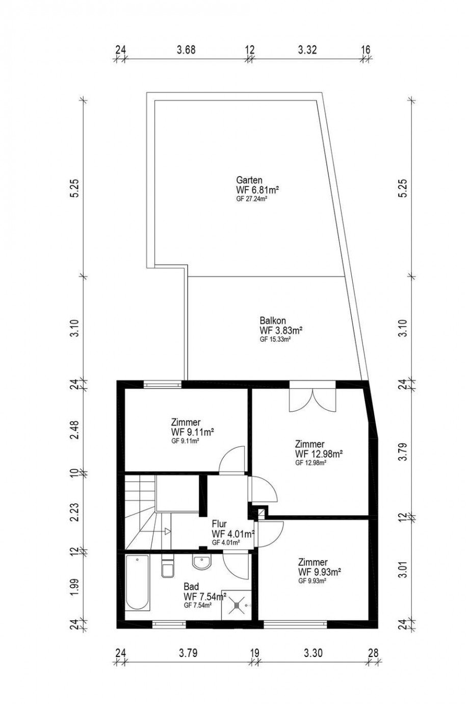 Obergeschoss Einfamilienhaus Zwingenberg