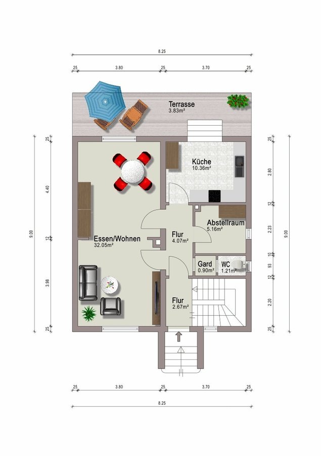 Grundriss EG Einfamilienhaus Rdermark