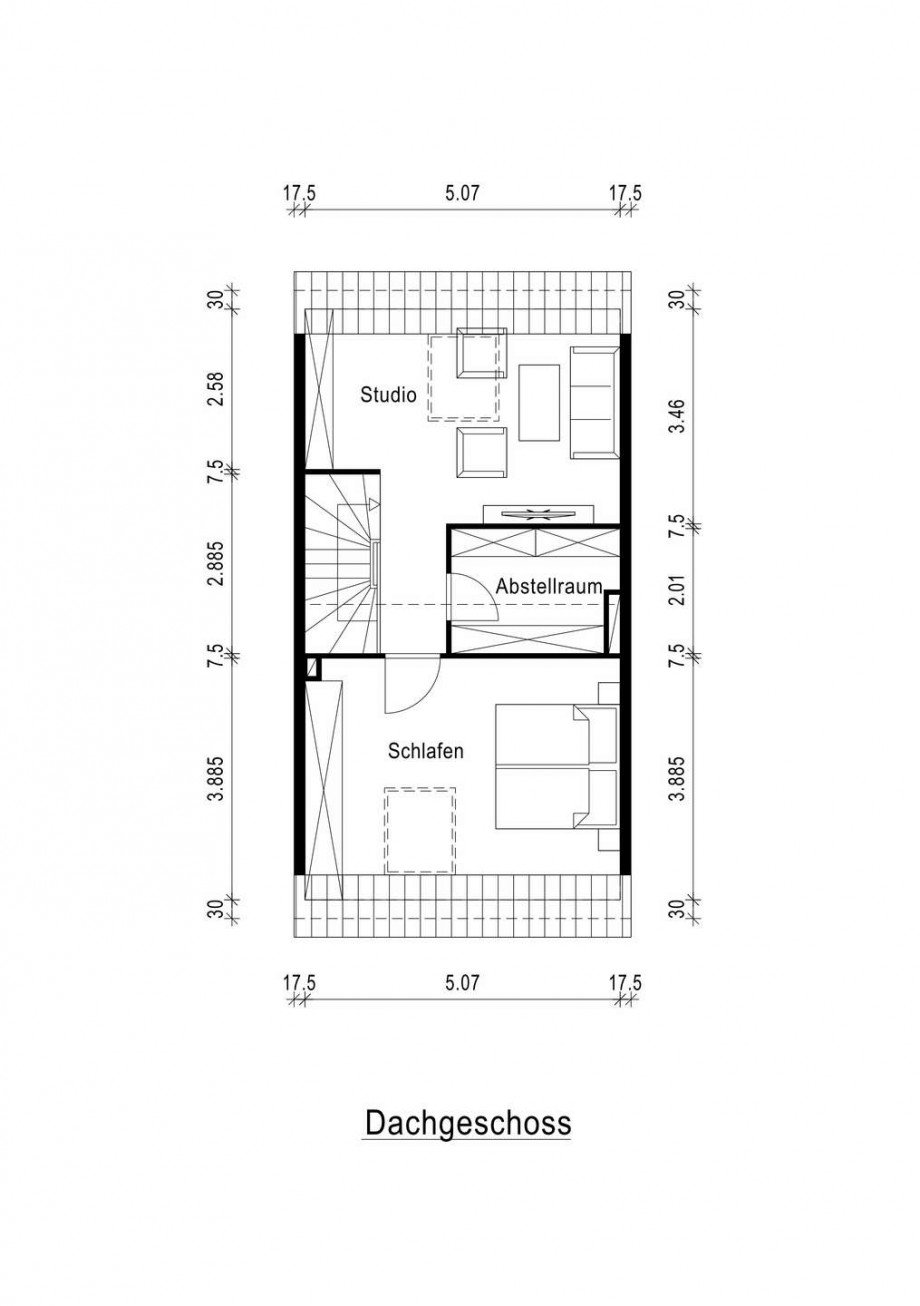 Grundriss DG Reihenmittelhaus Hattersheim am Main
