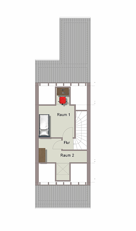 Grundriss DG Reihenmittelhaus Langen (Hessen)