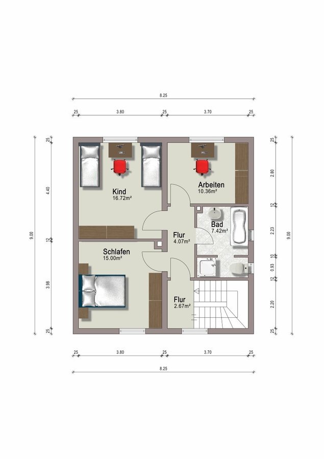 Grundriss OG Einfamilienhaus Rdermark