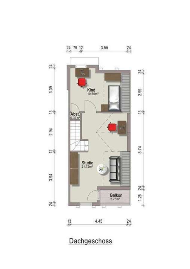 Grundriss DG Reihenmittelhaus Alsbach-Hhnlein