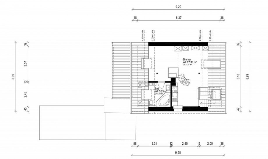 Grundriss DG Doppelhaush�lfte Hanau