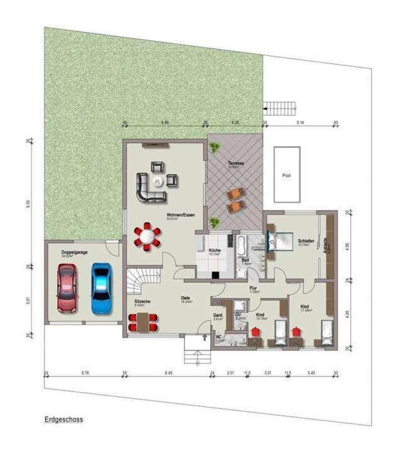 Grundriss EG Einfamilienhaus Einhausen