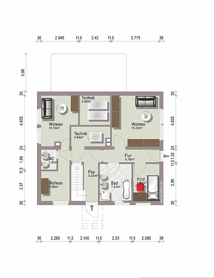 Grundriss UG Einfamilienhaus Rdermark