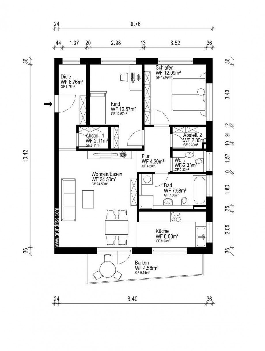 Grundriss Etagenwohnung Eppertshausen