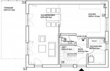Grundriss EG Freistehendes A+ Energiesparhaus mit gro�er Terrasse, ohne Gartenanteil