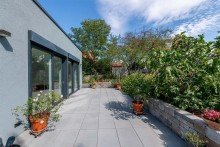 Terrasse Symbiose aus alt und neu