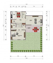 Grundriss EG Kranichstein: Grozgiges Split-Level-Haus in moderner Bauform