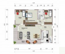Grundriss 4-Zimmer-Wohnung im Darmstdter Komponistenviertel mit Garage