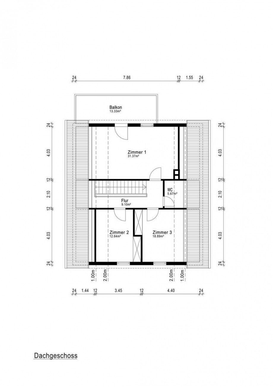 Grundriss VH DG Einfamilienhaus Stockstadt am Rhein