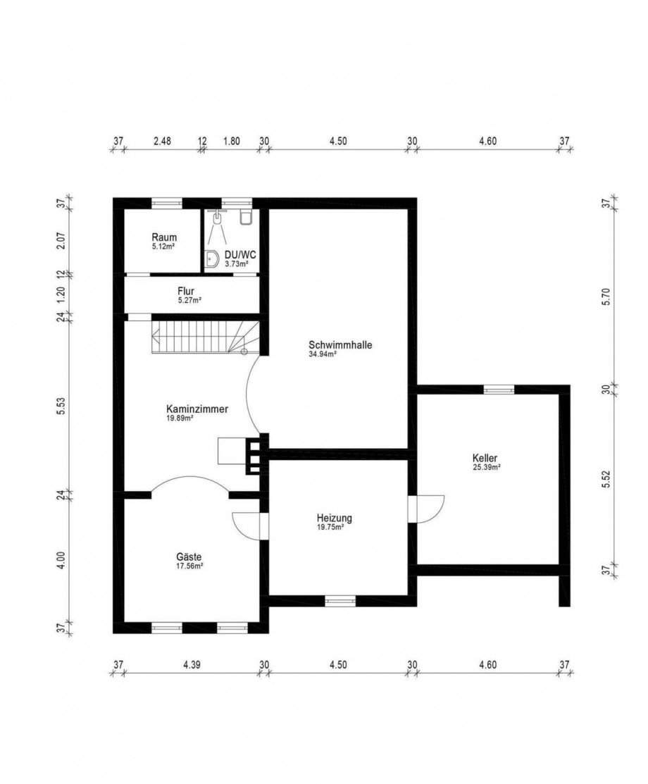 GR Untergeschoss Einfamilienhaus Bickenbach