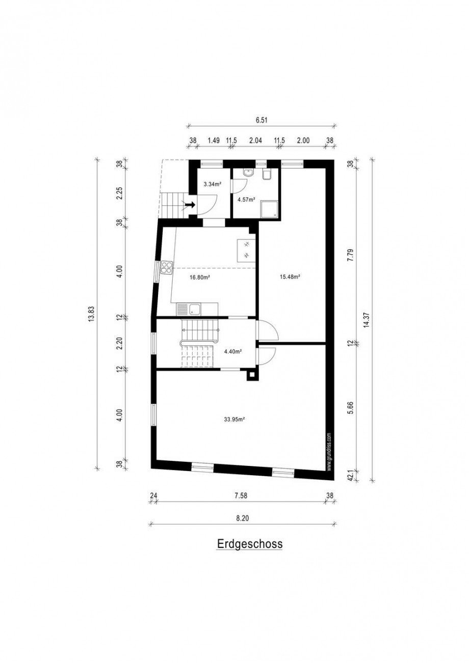 Grundriss Erdgescho Einfamilienhaus Ober-Ramstadt