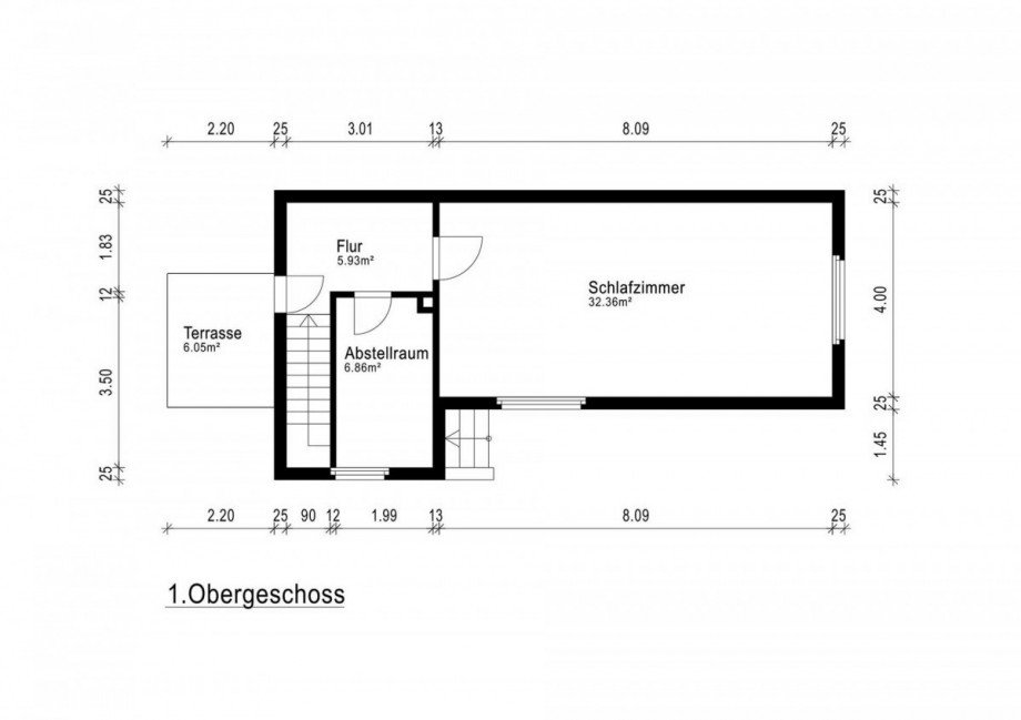 Grundriss HH OG Einfamilienhaus Stockstadt am Rhein