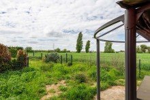 Blick von Terrasse Freistehendes A+ Energiesparhaus in Braunshardt