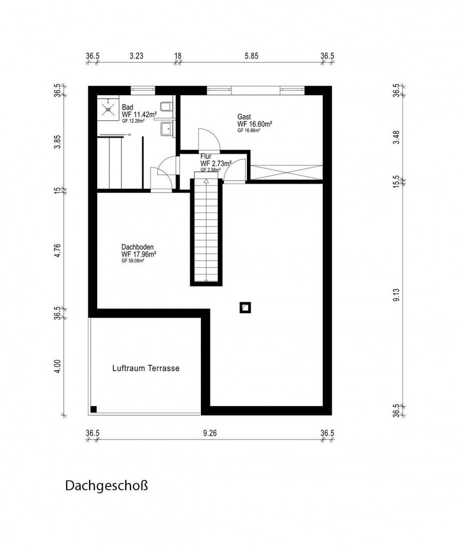 Grundriss DG Einfamilienhaus Messel
