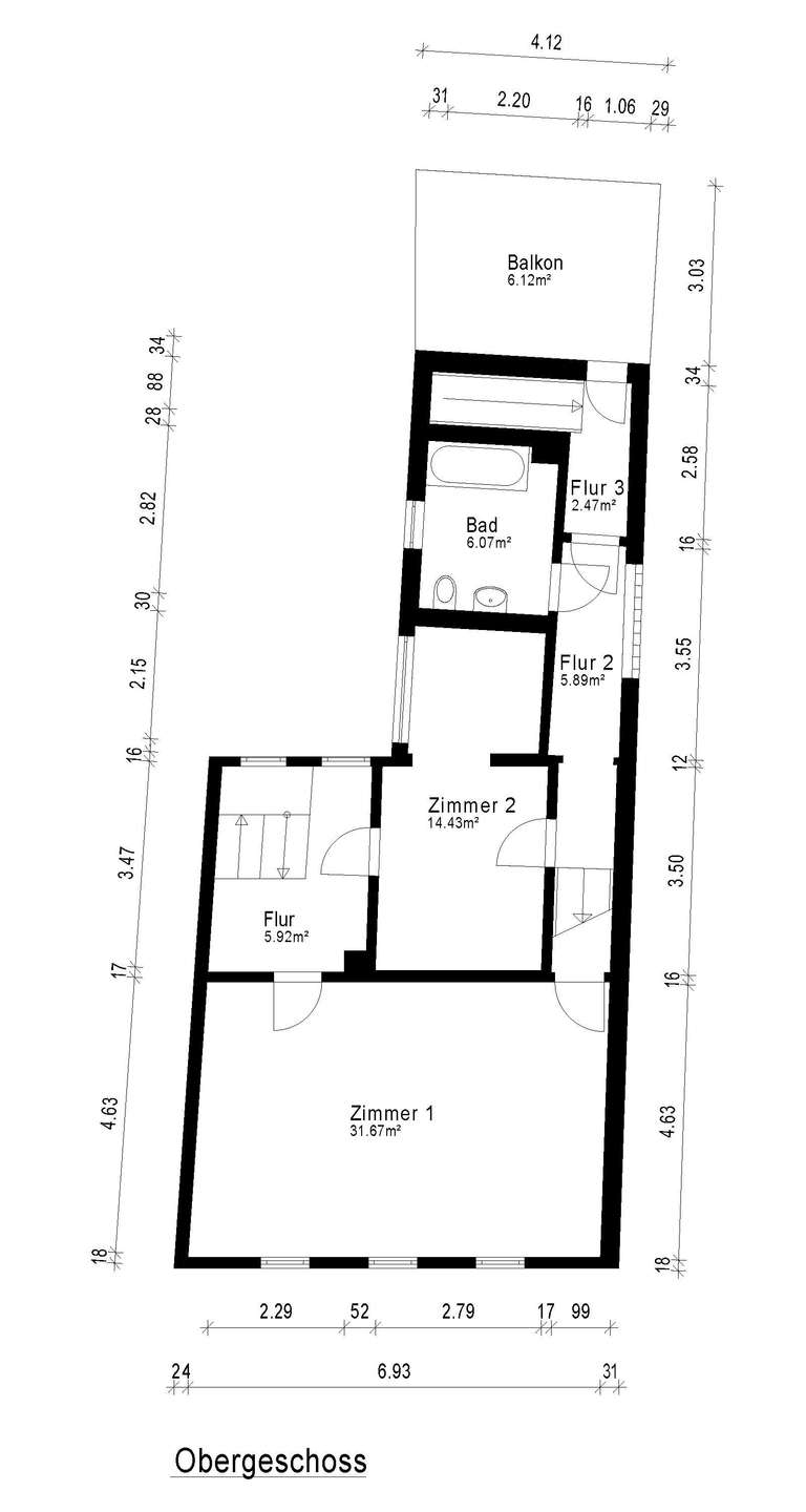 Grundriss OG Einfamilienhaus Dieburg