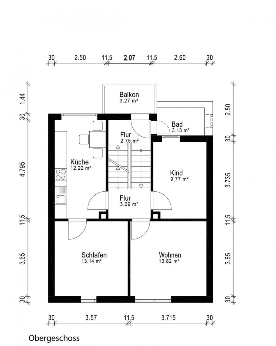 Grundriss-OG Einfamilienhaus Mnster