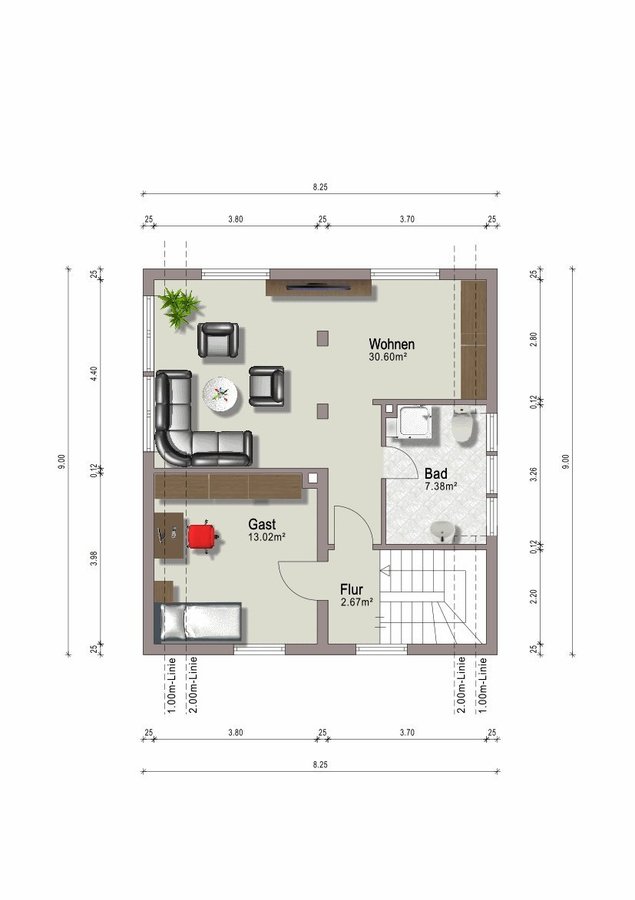 Grundriss DG Einfamilienhaus Rdermark