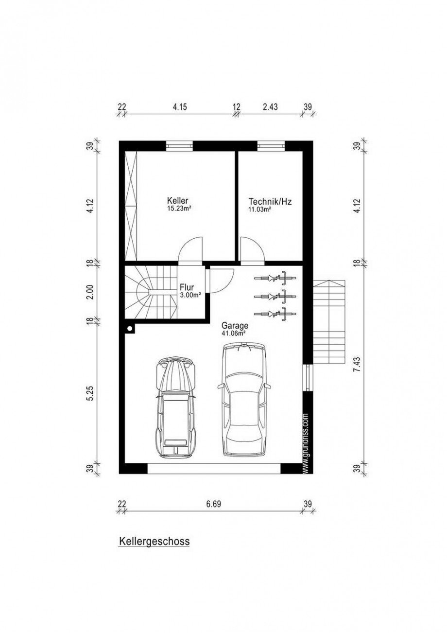 Grundriss UG Doppelhaushlfte Heppenheim (Bergstrae)
