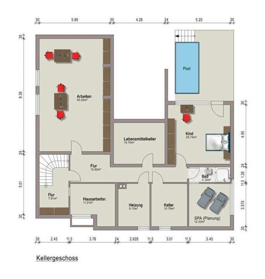Grundriss UG Einfamilienhaus Einhausen