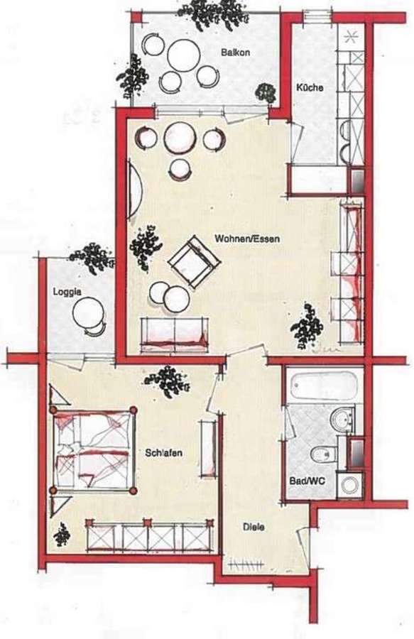 Grundriss Etagenwohnung Laudenbach